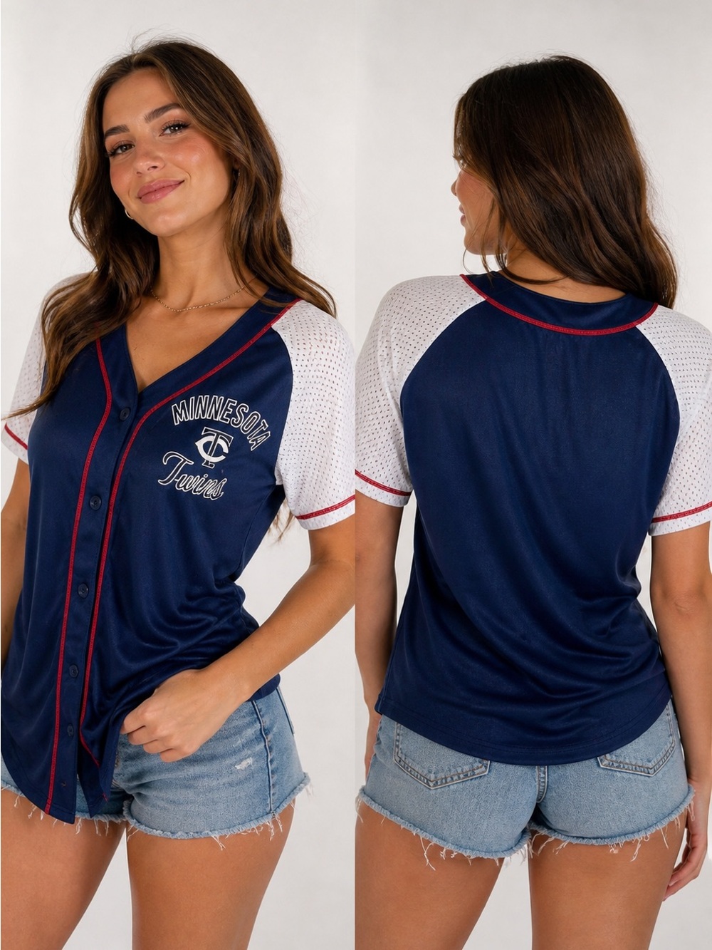 Genuine Merchandise Blue and White Women's Jersey
